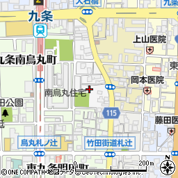 京都府京都市南区東九条西御霊町15周辺の地図