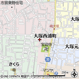 京都府京都市山科区大塚西浦町15周辺の地図