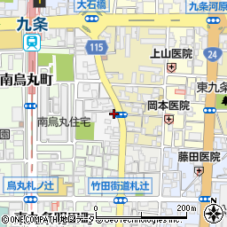 京都府京都市南区東九条西御霊町12周辺の地図