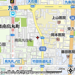 京都府京都市南区東九条西御霊町14周辺の地図