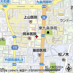 京都府京都市南区東九条東御霊町55周辺の地図