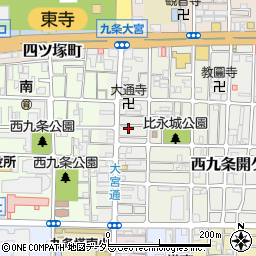 京都府京都市南区西九条比永城町30周辺の地図