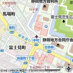 名鉄協商静岡中町駐車場周辺の地図