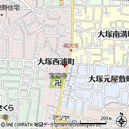京都府京都市山科区大塚西浦町19周辺の地図