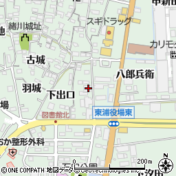 愛知県知多郡東浦町緒川下出口12周辺の地図