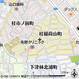 京都府京都市西京区桂稲荷山町周辺の地図