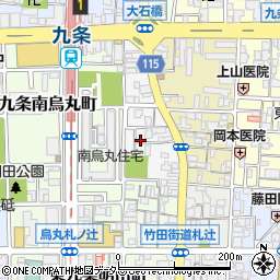 京都府京都市南区東九条西御霊町16周辺の地図
