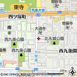 京都府京都市南区西九条比永城町45周辺の地図