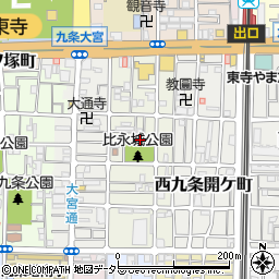 京都府京都市南区西九条東比永城町40周辺の地図