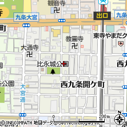京都府京都市南区西九条東比永城町95周辺の地図