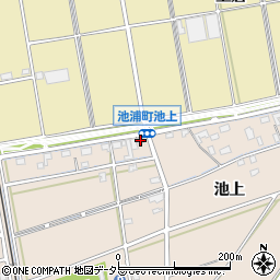 愛知県安城市池浦町（池上）周辺の地図