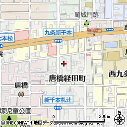 京都府京都市南区唐橋経田町21周辺の地図