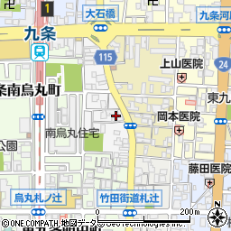 京都府京都市南区東九条西御霊町13周辺の地図