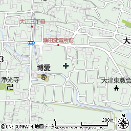 滋賀県大津市大江周辺の地図
