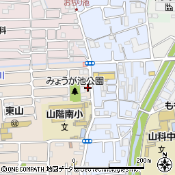 京都府京都市山科区東野八代6周辺の地図