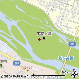 木枯神社周辺の地図