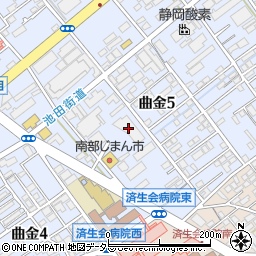 静岡市農協　本店販売部販売課周辺の地図