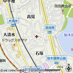 愛知県東海市加木屋町高見157周辺の地図