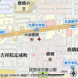 京都府京都市南区唐橋堂ノ前町4-1周辺の地図