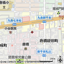 京都府京都市南区唐橋琵琶町22周辺の地図