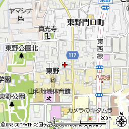 京都府京都市山科区東野百拍子町35周辺の地図