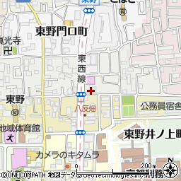 京都府京都市山科区東野百拍子町24周辺の地図