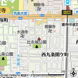 京都府京都市南区西九条東比永城町43周辺の地図