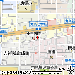 京都府京都市南区唐橋堂ノ前町6周辺の地図