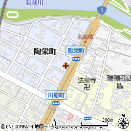 ココス四日市陶栄町店周辺の地図