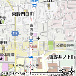 京都府京都市山科区東野百拍子町19周辺の地図