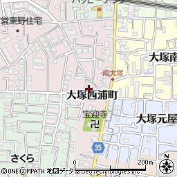 京都府京都市山科区大塚西浦町14周辺の地図