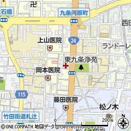 京都府京都市南区東九条東御霊町50周辺の地図