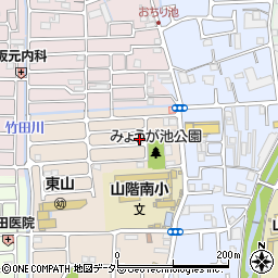 京都府京都市山科区東野八代40周辺の地図