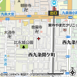 京都府京都市南区西九条開ケ町周辺の地図