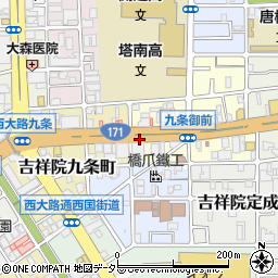 京都府京都市南区唐橋川久保町周辺の地図