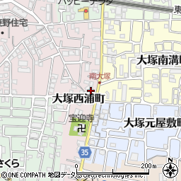京都府京都市山科区大塚西浦町17周辺の地図
