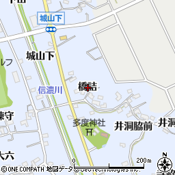 愛知県知多市佐布里橋詰周辺の地図