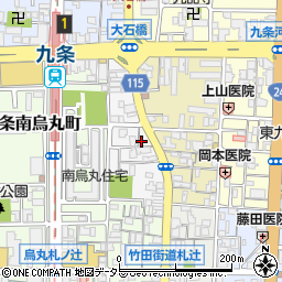 京都府京都市南区東九条西御霊町18周辺の地図