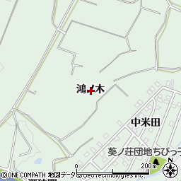 愛知県知多郡東浦町緒川鴻ノ木周辺の地図