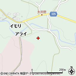 愛知県岡崎市大井野町アライ周辺の地図