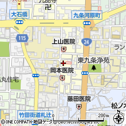 京都府京都市南区東九条東御霊町14周辺の地図