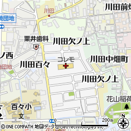 京都府京都市山科区川田菱尾田12周辺の地図
