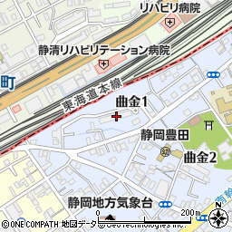 曲金県職員住宅周辺の地図