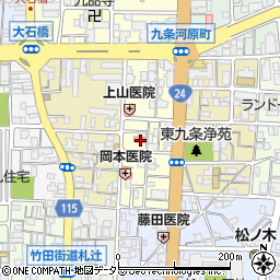 京都府京都市南区東九条東御霊町16周辺の地図