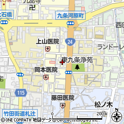京都府京都市南区東九条東御霊町52周辺の地図