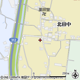 兵庫県神崎郡市川町北田中184周辺の地図