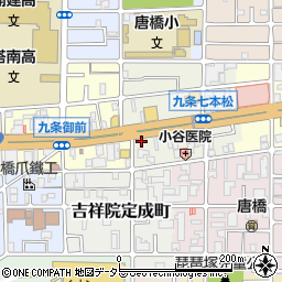 京都府京都市南区唐橋堂ノ前町12周辺の地図