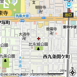 京都府京都市南区西九条東比永城町39周辺の地図