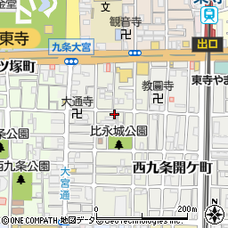 京都府京都市南区西九条東比永城町37周辺の地図