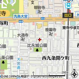 京都府京都市南区西九条東比永城町44周辺の地図